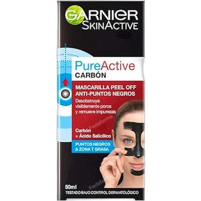 Garnier Pure Active Carbon Mascarilla Peel-off Anti-puntos Negros Garnier Pure Active Carbon Mascarilla Peel-off Anti-puntos Negros