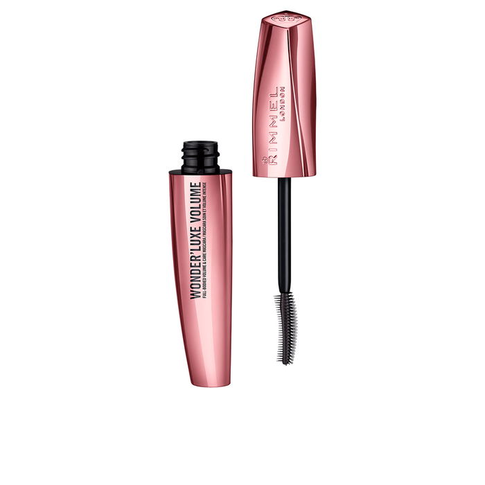 Rimmel London Mascara Wonder'luxe Volume #001 Negro Máscara de Pestañas con Aceites Nutritivos y Volumen Intenso, Cruelty Free Rimmel London Mascara Wonder'luxe Volume #001 Negro Máscara de Pestañas con Aceites Nutritivos y Volumen Intenso, Cruelty Free