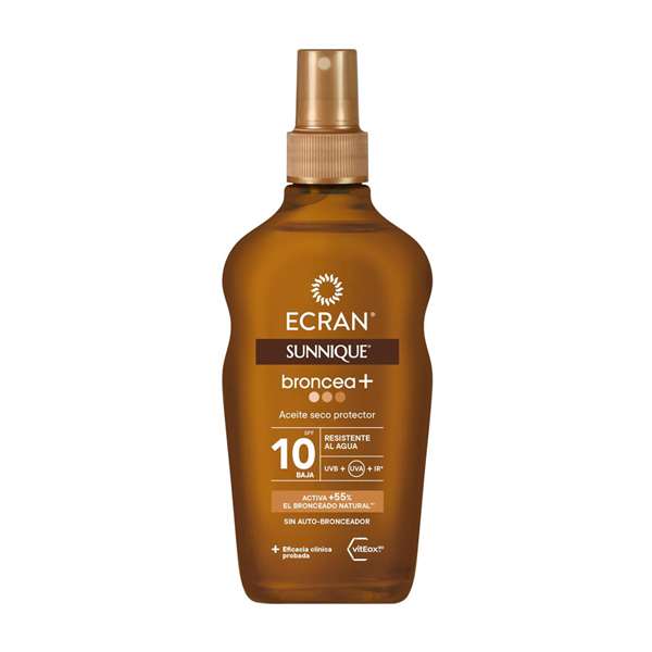 Ecran Sunnique Broncea Aceite Protector Spray SPF 10 200 ml