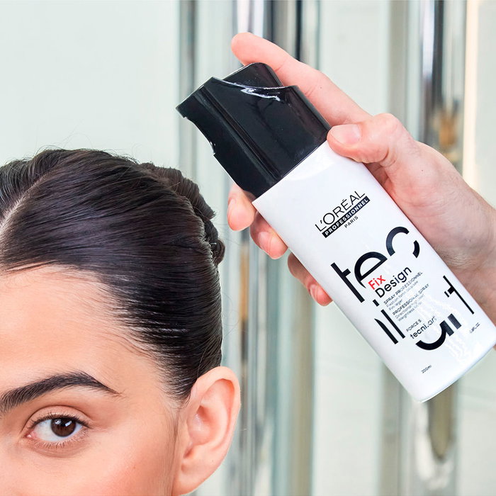 L'Oréal Professionnel Paris Tecni Art Fix Design Fijador en Spray Sujeción Intensiva Grado 5, Protección UV, Fórmula Sin Gas, 200 ml