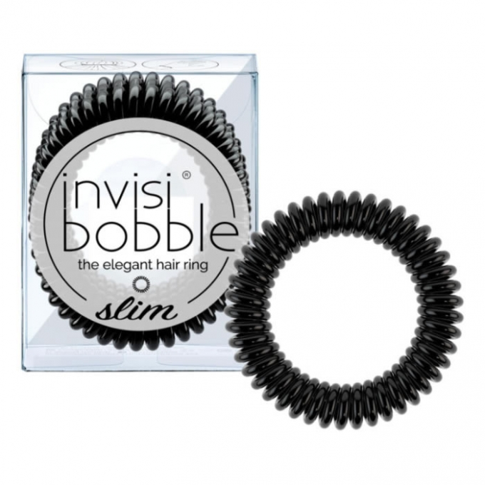 Invisibobble Slim True Black X 3 Gomas para el cabello Invisibobble Slim True Black X 3 Gomas para el cabello