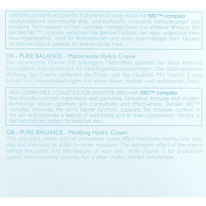 Declaré Pure Balance Matifying Cream 50 ml