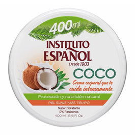 Instituto Español Crema Corporal Super Hidratante con Aceite de Coco para Pieles Secas - 400 ml