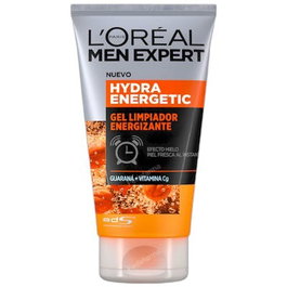 L'Oréal Paris Men Expert Hydra Energetic Gel Limpiador Facial 100 ml - Para Hombres con Piel Cansada - Refresca y Estimula con Guaraná y Vitamina C