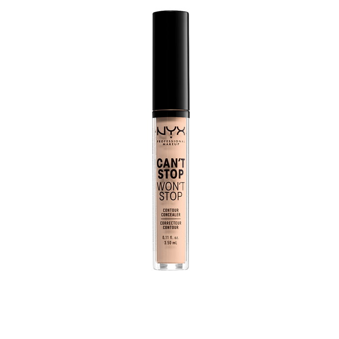 NYX Professional Make Up - Can't Stop Won't Stop Contour Concealer - #Alabaster - Corrector Mate de Alta Cobertura - 3.5 ml