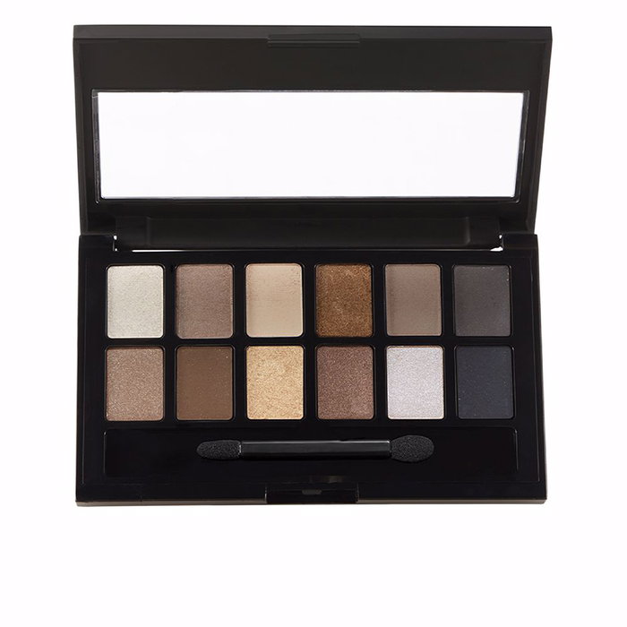 Maybelline The Nudes Paleta de Sombras de Ojos #01 - 12 Tonos Neutros, Beiges, Marrones y Negro, 9.6g
