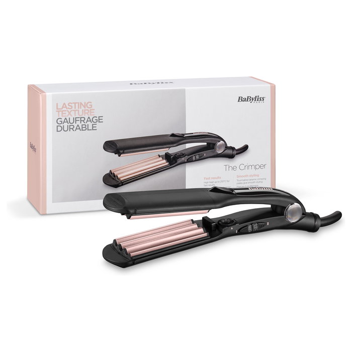 Babyliss Plancha de Pelo Crimper 2165CE 35 mm Negro y Rosa Babyliss Plancha de Pelo Crimper 2165CE 35 mm Negro y Rosa