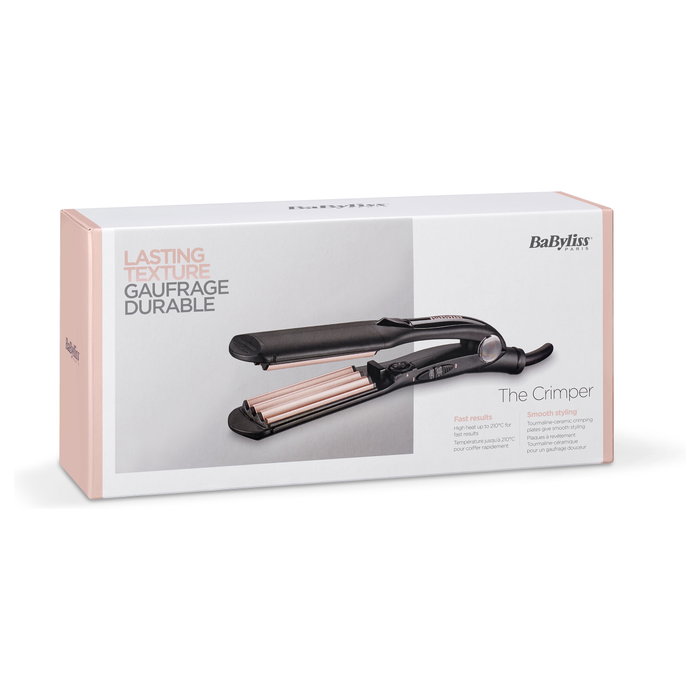 Babyliss Plancha de Pelo Crimper 2165CE 35 mm Negro y Rosa Babyliss Plancha de Pelo Crimper 2165CE 35 mm Negro y Rosa