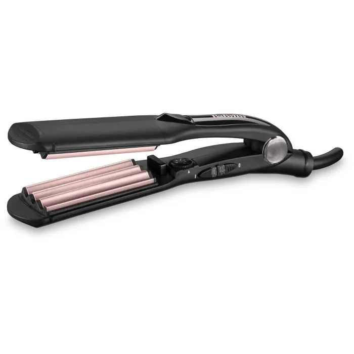 BaByliss Plancha de Pelo Crimper 2165CE 35 mm Negro y Rosa