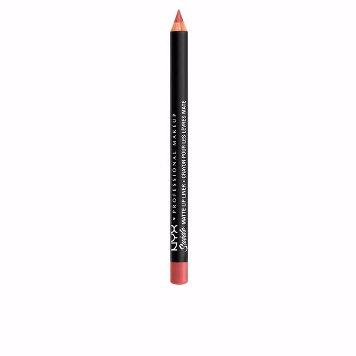 NYX Professional Make Up SUEDE Matte Lip Liner Cremoso, Perfilador Labial Mate, Color #brunch me, 3.5 g