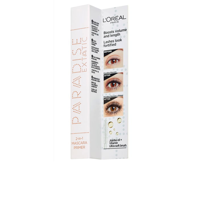 L'Oréal Paris PARADISE EXTATIC primer mascara #white Prebase Ojos 7,2 ml para Volumen, Longitud e Intensidad