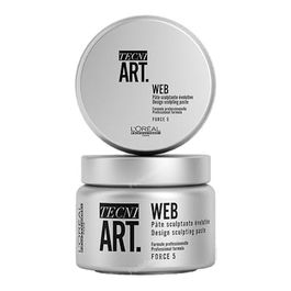 L'Oréal Professionnel TECNI ART web Pasta Moldeadora Fibrosa, Fijación Fuerza 5, 150 ml para Peinados Esculpido y Definición, CremaGel