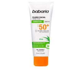 Babaria Fluido Facial Aloe Vera Piel Sensible SPF50+ 75 ml Protector Solar Facial