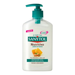Sanytol Jabón de Manos Líquido Antibacteriano Nutritivo con Extracto de Almendras y Jalea Real - 250 ml