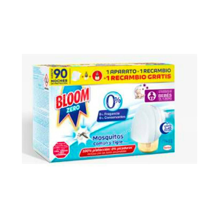 Bloom Aparato difusor líquido antimosquito Zero con 2 recambios Bloom Aparato difusor líquido antimosquito Zero con 2 recambios
