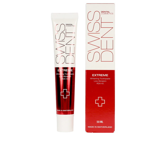 Swissdent Pasta de Dientes EXTREME Whitening - Blanqueadora Intensiva con Enzimas Naturales de Piña y Papaya, Coenzima Q10 y Vitamina E para Cuidado de Encías, 50 ml