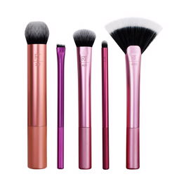 Real Techniques ARTIST ESSENTIALS LOTE Set de Maquillaje para Mujer con 5 Piezas, Incluye Brochas para Ojos, Labios y Rostro, Ideal para Resultados Profesionales