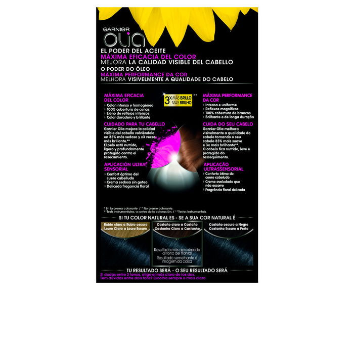 Garnier OLIA Tinte Permanente Sin Amoniaco 5.0 Castaño Claro 1u