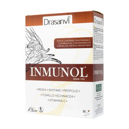 Drasanvi Inmunol 20 ampollas Complemento Alimenticio con Reishi, Shiitake, Cobre, Selenio y Vitamina C