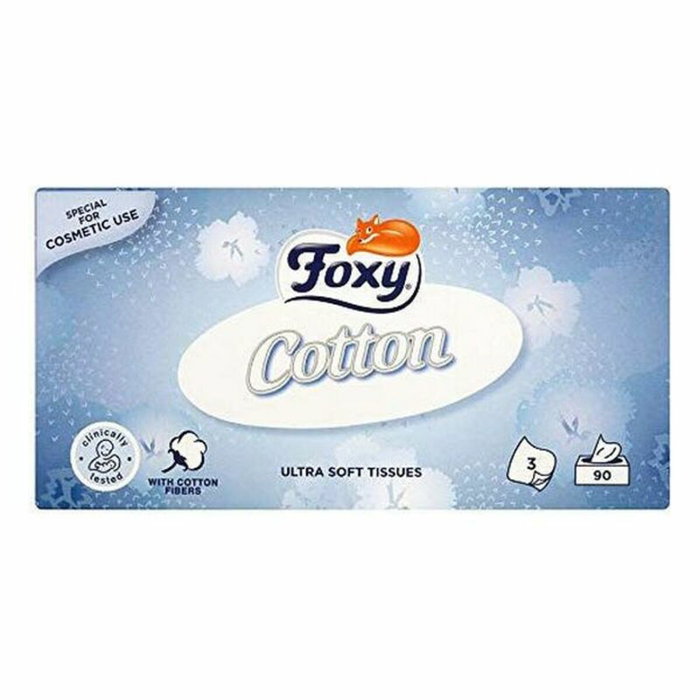 Foxy FACIAL COTTON Pañuelos Ultra Suaves de 90 unidades