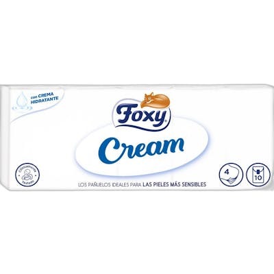 Foxy CREAM Pañuelos para Pieles Sensibles 10 x 9 unidades
