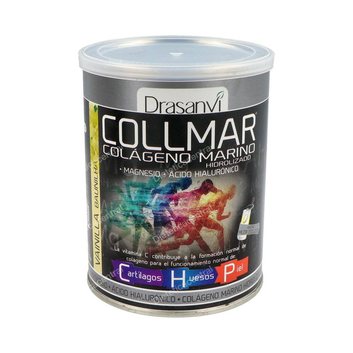 DRASANVI Collmar Colágeno Marino con Magnesio, Ácido Hialurónico y Vitamina C - Vainilla - 300 g
