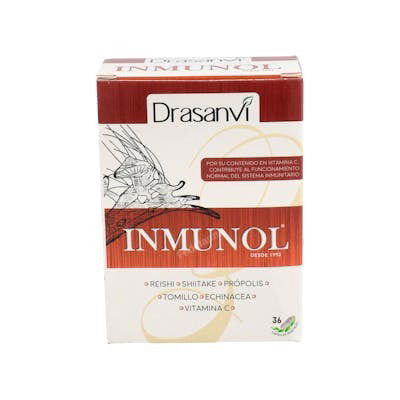 DRASANVI Inmunol 36 Cápsulas - Complemento Inmunitario con Reishi, Shitake, Vitamina C, Cobre y Selenio DRASANVI Inmunol 36 Cápsulas - Complemento Inmunitario con Reishi, Shitake, Vitamina C, Cobre y Selenio