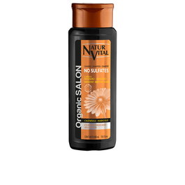NATURVITAL Champú ORGANIC SALON Sin Sulfatos para Cabello Dañado, Seco o Rizado con Caléndula Bio y Queratina Vegetal 300 ml