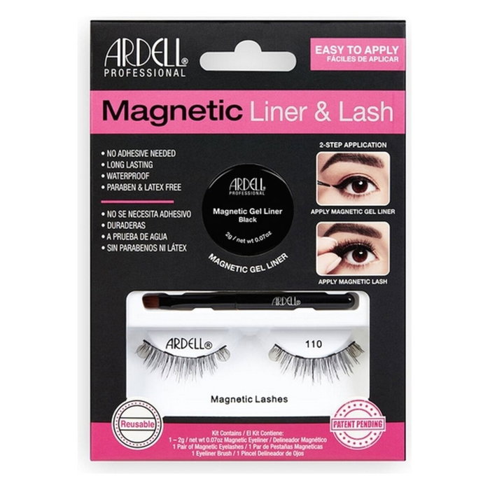 Ardell MAGNETIC LINER & LASH #110 con gel delineador y 3 unidades
