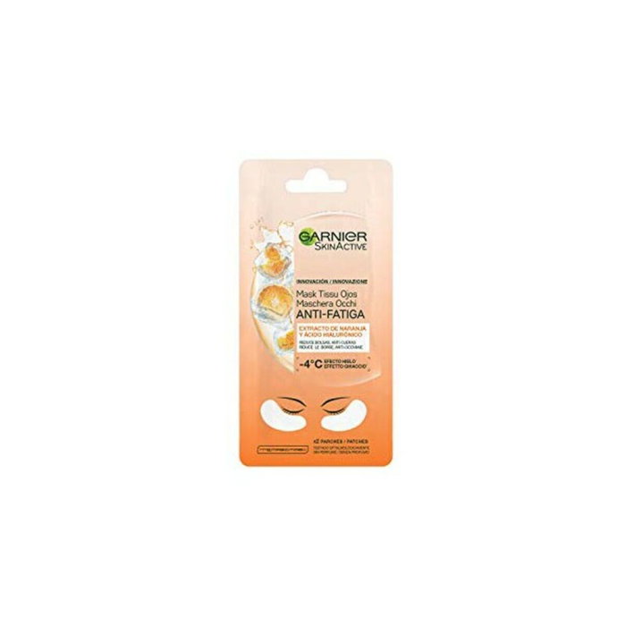 Garnier SKINACTIVE Mascarilla de Ojos Antifatiga con Extracto de Naranja y Ácido Hialurónico