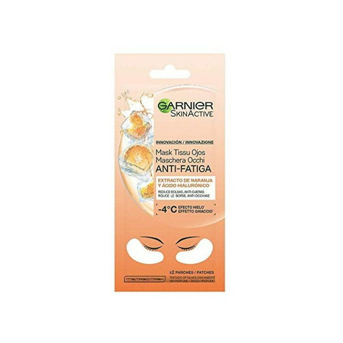 Garnier SKINACTIVE Mascarilla de Ojos Antifatiga con Extracto de Naranja y Ácido Hialurónico