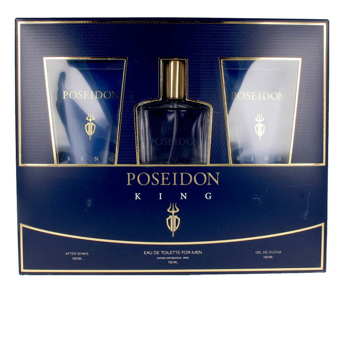 Poseidon THE KING Eau de Toilette Lote 3 Piezas para Hombre Amaderada Aromática