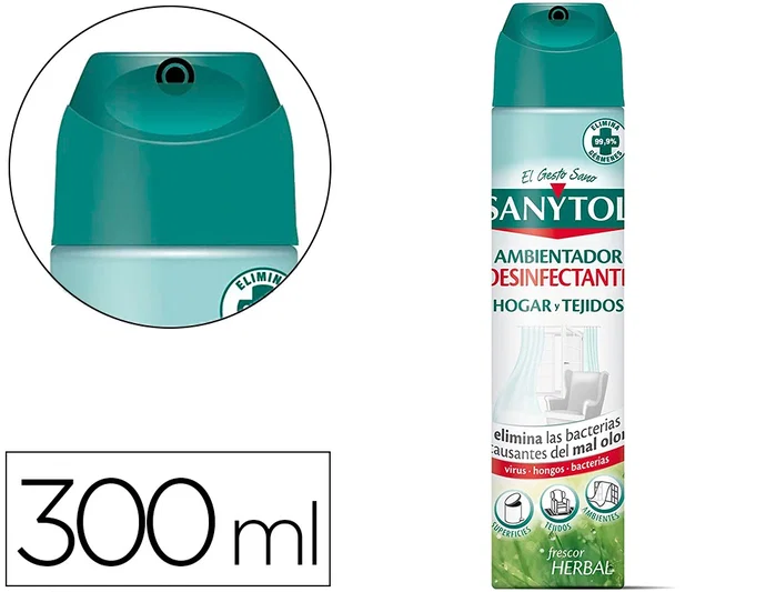 Sanytol Ambientador Desinfectante Hogar y Tejidos Flor de Algodón 300 ml