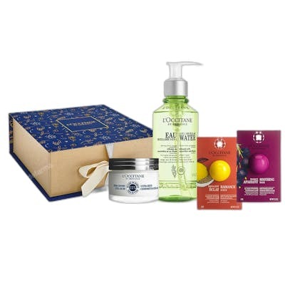 L'Occitane En Provence Crema de Rostro Confort Ultra Rica de Karité - Lote 4 piezas: Crema 50 ml, Agua Micellar 200 ml, Mascarilla 6 ml, Exfoliante 6 ml L'Occitane En Provence Crema de Rostro Confort Ultra Rica de Karité - Lote 4 piezas: Crema 50 ml, Agua Micellar 200 ml, Mascarilla 6 ml, Exfoliante 6 ml