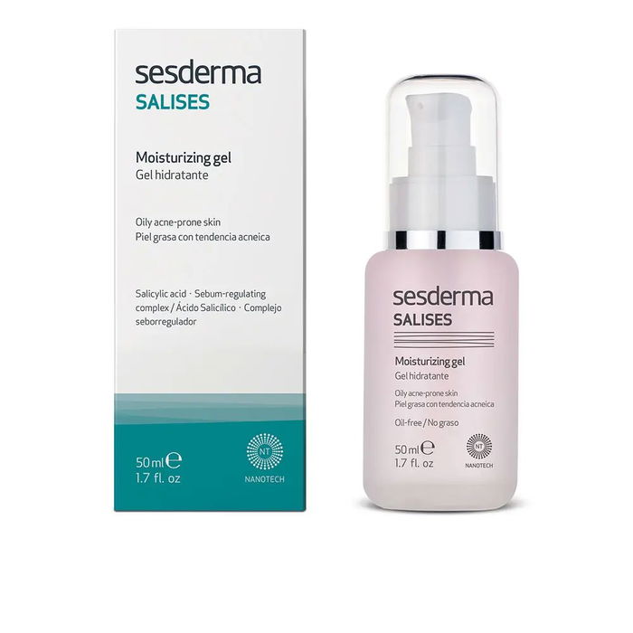 Sesderma SALISES Gel Hidratante 50 ml - Tratamiento Acné, Poros y Puntos Negros, Matificante