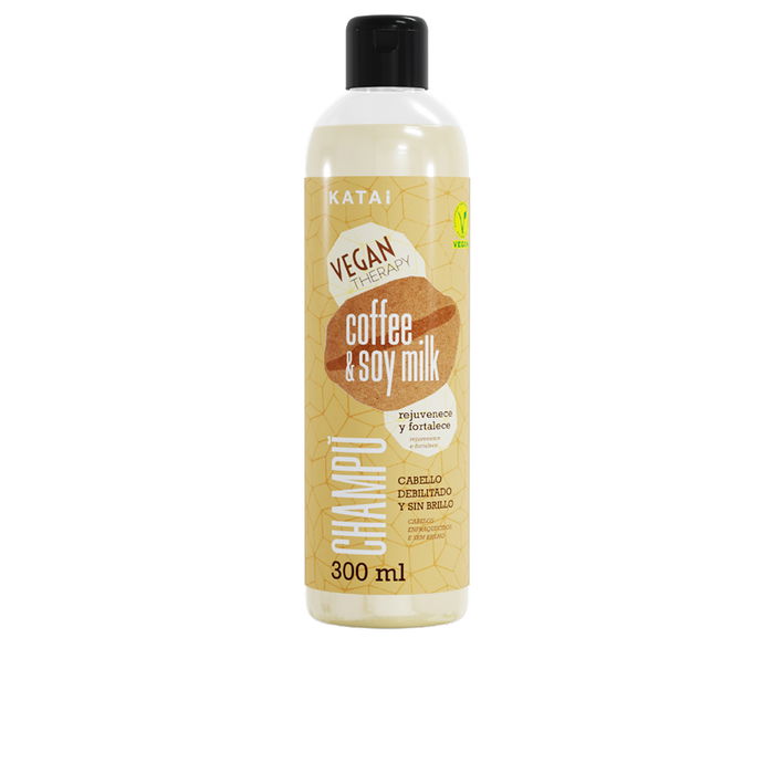 Katai Champú Coffee & Soy Milk Latte Brillo Cabello Dañado Vegano 300 ml