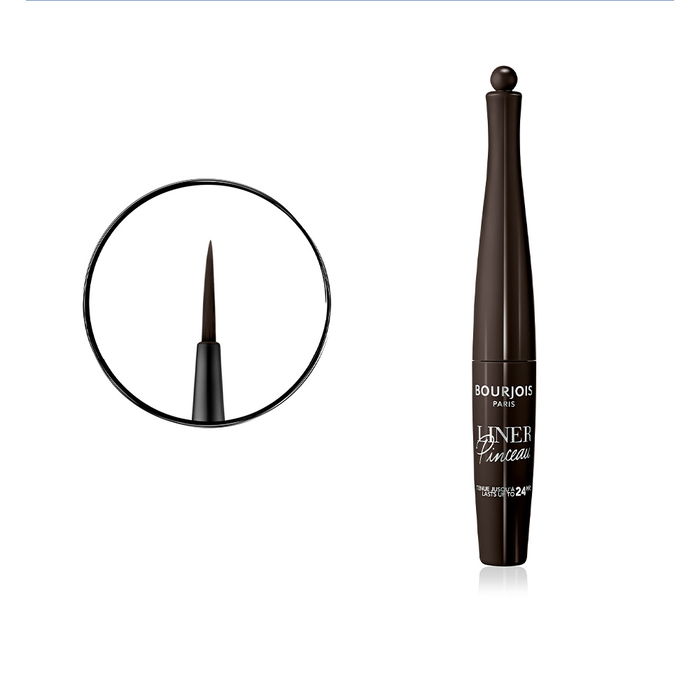 Bourjois #2-Brun Impressionniste Liner Pinceau 24H Eyeliner Líquido Larga Duración Color Marrón Intenso 2,5 ml