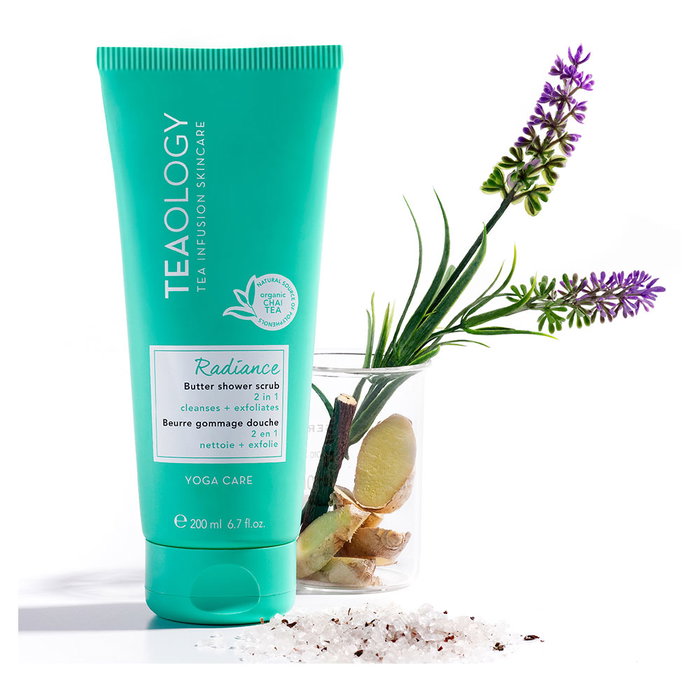 Teaology Radiance Chai Tea - Exfoliante Corporal Hidratante con Mantequilla, Aroma Chai Tea, 200 ml