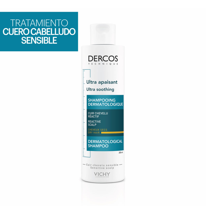 Vichy Dercos Ultra Calmante Champú para Cabello Seco 200 ml