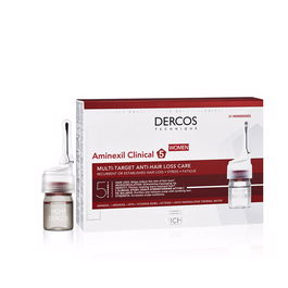Vichy Dercos Aminexil Clinical 5 Mujer Tratamiento Anticaída Fortalece y Equilibra 21 x 6 ml