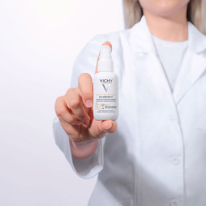 Vichy CAPITAL SOLEIL UV-AGE WATER FLUID Fotoprotector Antifotoenvejecimiento SPF50+ 40 ml