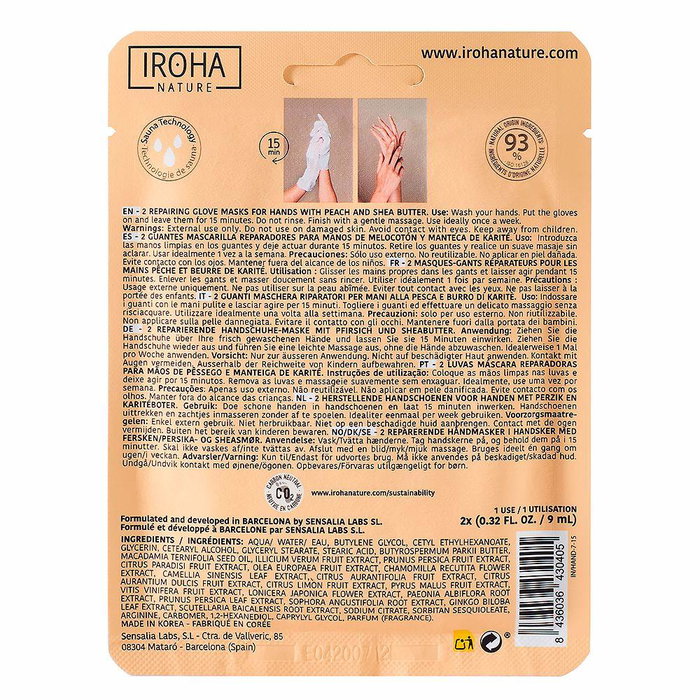 IROHA NATURE Guantes Mascarilla Reparadores