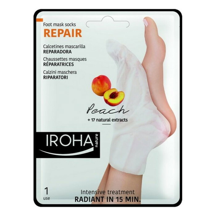 Iroha PEACH Mascarilla Reparadora para Pies (2 unidades) Iroha PEACH Mascarilla Reparadora para Pies (2 unidades)