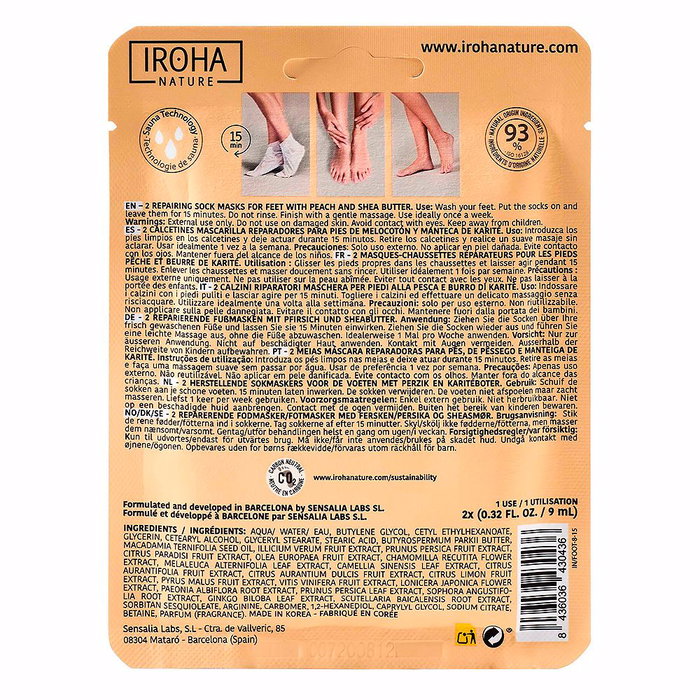 Iroha Mascarilla Reparadora para Pies Foot Mask Socks Repair 2 u Iroha Mascarilla Reparadora para Pies Foot Mask Socks Repair 2 u