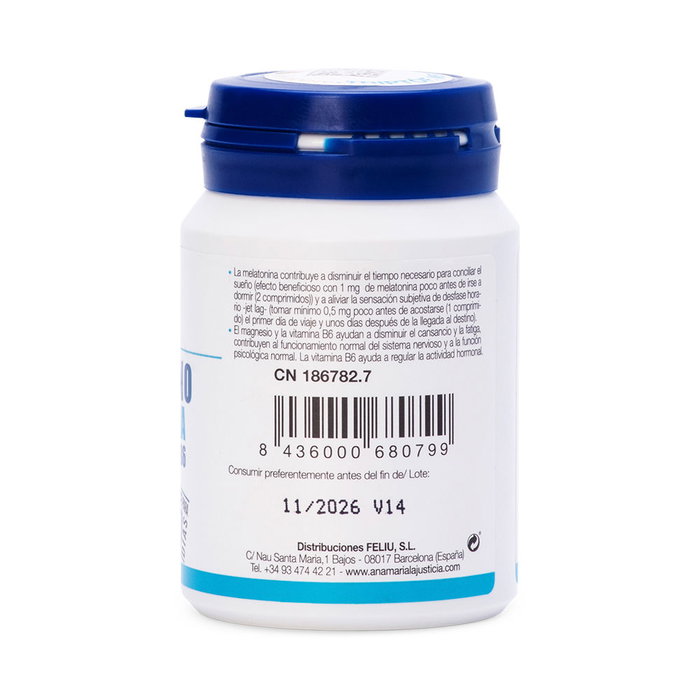 ANA MARIA LAJUSTICIA Triptófano con Melatonina, Magnesio y Vitamina B6, 60 comprimidos ANA MARIA LAJUSTICIA Triptófano con Melatonina, Magnesio y Vitamina B6, 60 comprimidos