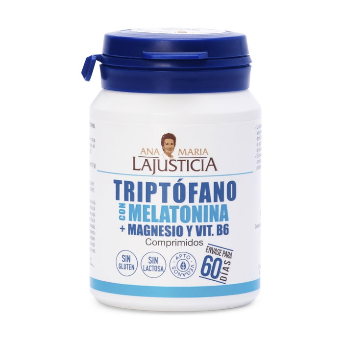 Ana Maria Lajusticia Triptófano con Melatonina, Magnesio y Vitamina B6, 60 comprimidos