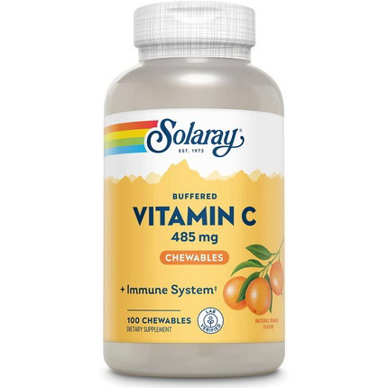 Solaray Vitamina C 500mg Naranja 100 Comprimidos Masticables