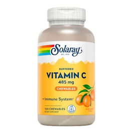 SOLARAY Vitamina C-500 Sabor Naranja 100 Comprimidos Masticables Veganos