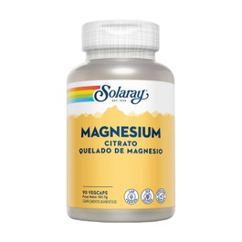 Solaray Magnesio Citrato 400 mg 90 Cápsulas Suplemento