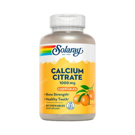 SOLARAY Calcio Citrato 1000Mg Sabor Naranja 60 Comprimidos Masticables